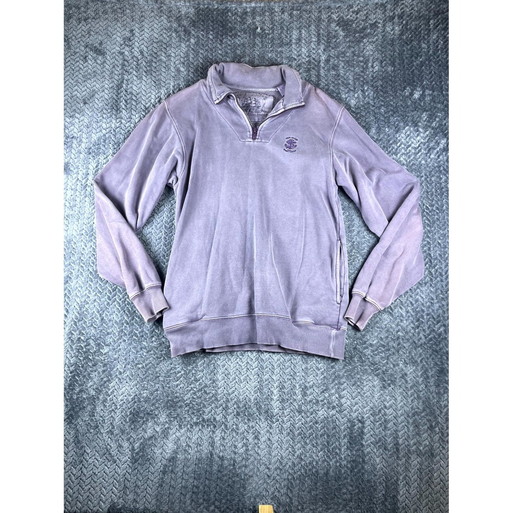 VTG Sailing Sweats By Original Sailing Gear Sweatshirt Mens M Lilac Quarter Zip